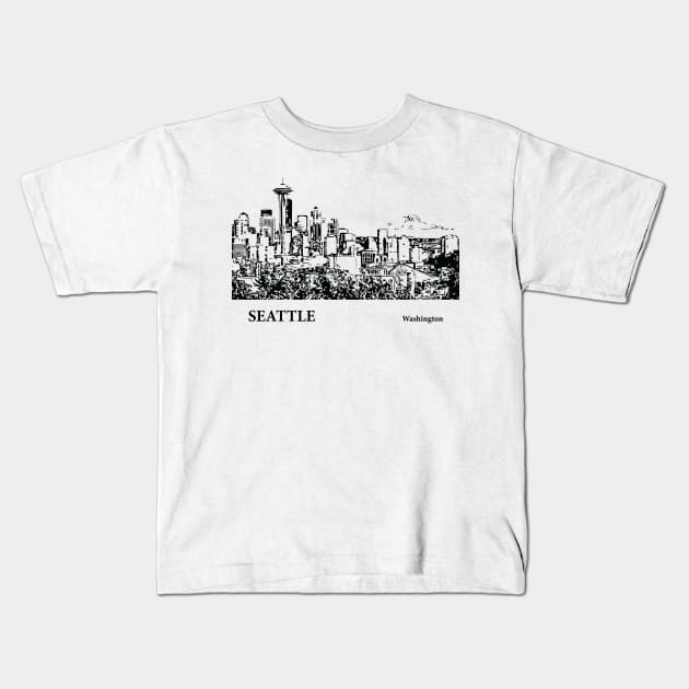 Seattle - Washington Kids T-Shirt by Lakeric